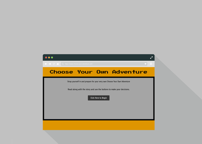 A screenshot of the Choose Your Own Adventure Website