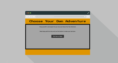 A screenshot of the Choose Your Own Adventure Website