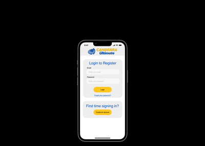 A screenshot of the Canberra Ultimate App